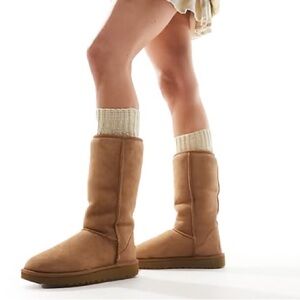 UGG Tall Chestnut Shearling Suede Boots